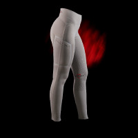 Legging Equestro de cintura alta feminino Ridertechnology full grip Pássaro zombeteiro Cinzento