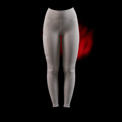 Legging Equestro de cintura alta feminino Ridertechnology full grip Pássaro zombeteiro Cinzento