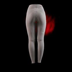 Legging Equestro de cintura alta feminino Ridertechnology full grip Pássaro zombeteiro Cinzento