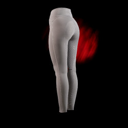 Legging Equestro de cintura alta feminino Ridertechnology full grip Pássaro zombeteiro Cinzento