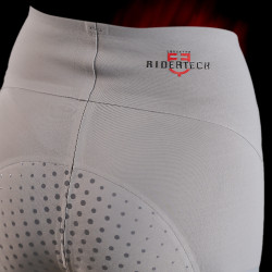 Legging Equestro de cintura alta feminino Ridertechnology full grip Pássaro zombeteiro Cinzento