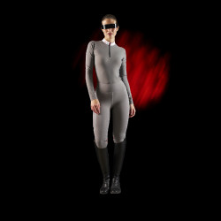 Legging Equestro de cintura alta feminino Ridertechnology full grip Pássaro zombeteiro Cinzento