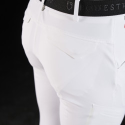 Calça Equestro slim fit masculina Ridertechnology com costuras termo seladas Branco