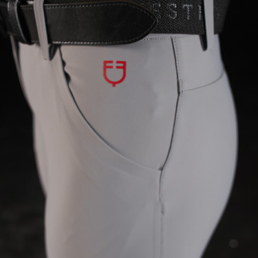 Calças femininas slim fit Equestro Ridertechnology com costuras termo-seladas Calças femininas slim fit Equestro Ridertechnology com costuras termo-seladas