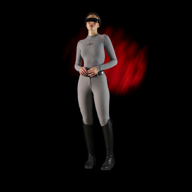 Calças femininas slim fit Equestro Ridertechnology com costuras termo-seladas Calças femininas slim fit Equestro Ridertechnology com costuras termo-seladas