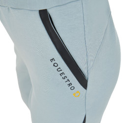 Calça feminina tear-away com zíper em todo o comprimento Equestro Névoa cinza Azul