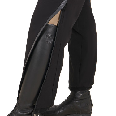 Calça feminina tear-away com zíper em todo o comprimento Equestro Preto