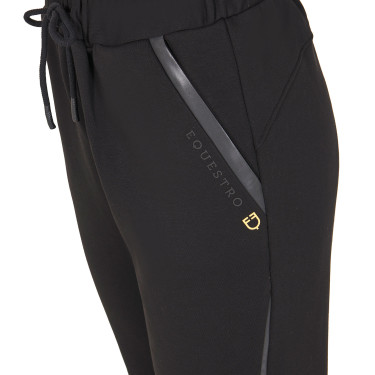 Calça feminina tear-away com zíper em todo o comprimento Equestro Preto