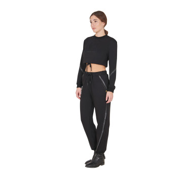 Calça feminina tear-away com zíper em todo o comprimento Equestro Preto