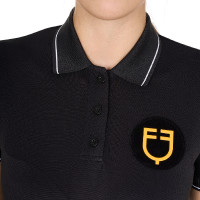 Polo feminino coleção Scuderia Equestro Preto