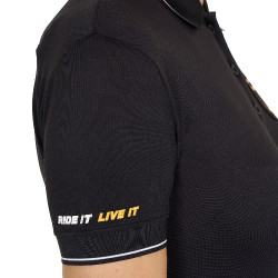 Polo feminino coleção Scuderia Equestro Preto