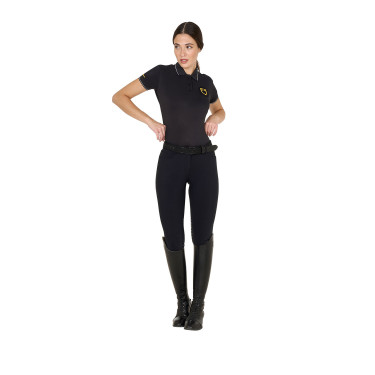 Polo feminino coleção Scuderia Equestro Preto