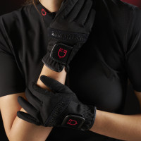 Polo feminino Equestro Ridertechnology de manga curta com zíper Preto Polo feminino Equestro Ridertechnology de manga curta com zíper Preto