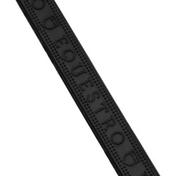 Rédeas de couro e borracha Equestro Preto