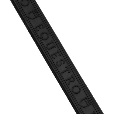 Rédeas de couro e borracha Equestro Preto