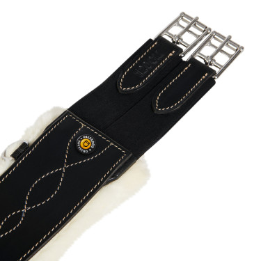 Cilindro de salto com carneiro sintético Equestro Preto