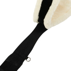 Cilindro de salto com carneiro sintético Equestro Preto