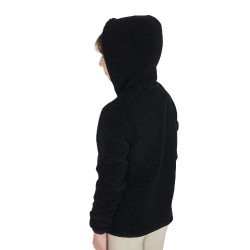 Sweatshirt de lã polar infantil com zíper Equestro Preto