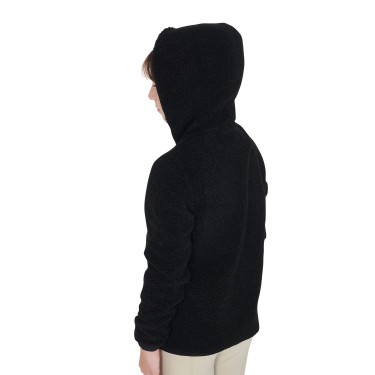 Sweatshirt de lã polar infantil com zíper Equestro Preto