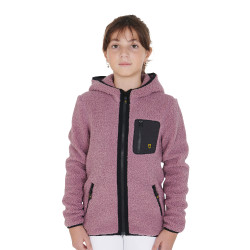 Sweatshirt de lã polar infantil com zíper Equestro Rosa