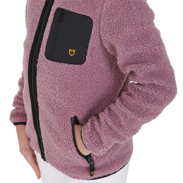 Sweatshirt de lã polar infantil com zíper Equestro Rosa