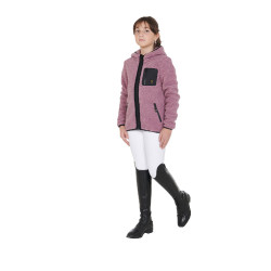 Sweatshirt de lã polar infantil com zíper Equestro Rosa