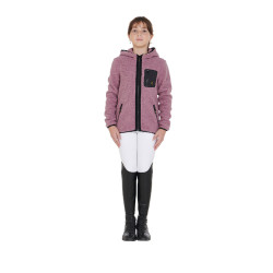 Sweatshirt de lã polar infantil com zíper Equestro Rosa