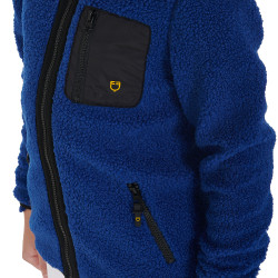 Sweatshirt de lã polar infantil com zíper Equestro Azul royal