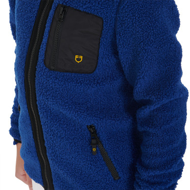 Sweatshirt de lã polar infantil com zíper Equestro Azul royal