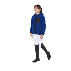 Sweatshirt de lã polar infantil com zíper Equestro Azul royal