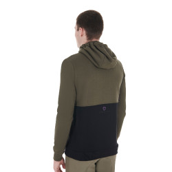 Sweatshirt com capuz masculino Equestro com interior em lã polar Verde hera Sweatshirt com capuz masculino Equestro com interior em lã polar Verde hera