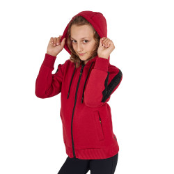 Sweatshirt Equestro feminino com zíper completo e interior em lã polar Scooter Bege