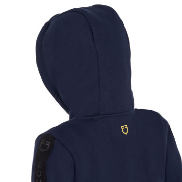 Sweatshirt Equestro feminino com zíper completo e interior em lã polar Blazer marinho Azul-marinho