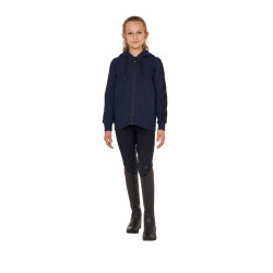 Sweatshirt Equestro feminino com zíper completo e interior em lã polar Blazer marinho Azul-marinho