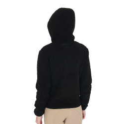 Sweatshirt feminino de lã com bolso Equestro Preto Sweatshirt feminino de lã com bolso Equestro Preto