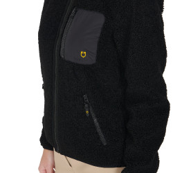 Sweatshirt feminino de lã com bolso Equestro Preto Sweatshirt feminino de lã com bolso Equestro Preto