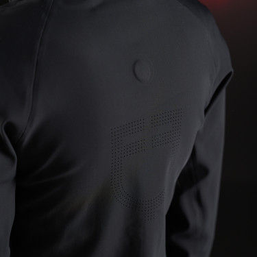 Moletom técnico com capuz feminino Equestro Ridertechnology Preto