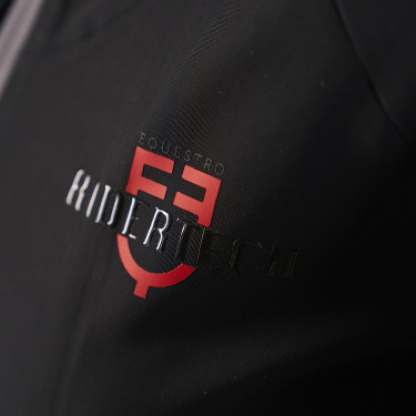 Moletom técnico com capuz feminino Equestro Ridertechnology Preto