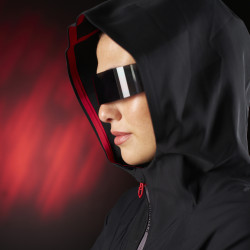 Moletom técnico com capuz feminino Equestro Ridertechnology Preto