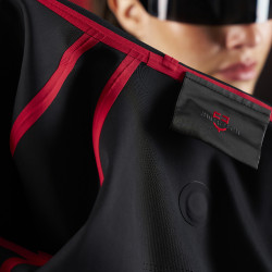 Moletom técnico com capuz feminino Equestro Ridertechnology Preto