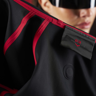 Moletom técnico com capuz feminino Equestro Ridertechnology Preto