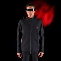 Sweatshirt técnico com capuz masculino Equestro Ridertechnology Preto