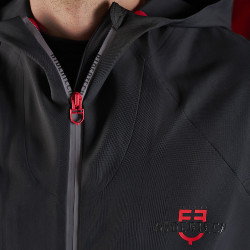 Sweatshirt técnico com capuz masculino Equestro Ridertechnology Preto