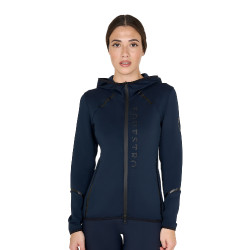 Sweatshirt técnico feminino em jersey com fecho éclair Equestro