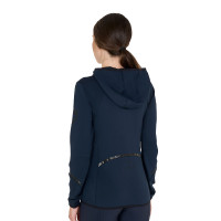 Sweatshirt técnico feminino em jersey com fecho éclair Equestro Blazer marinho Azul-marinho Sweatshirt técnico feminino em jersey com fecho éclair Equestro Blazer marinho Azul-marinho