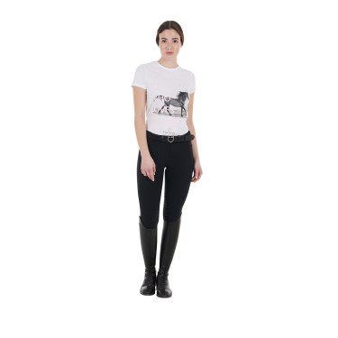 Camiseta de algodão Equestro feminina Horse Lover Camiseta de algodão Equestro feminina Horse Lover