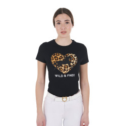 Camiseta de algodão feminina Wild & Free Equestro