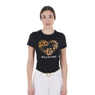 Camiseta de algodão feminina Wild & Free Equestro