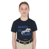T-shirt Equestro em algodão menina Ready To Jump Marinho Azul-marinho