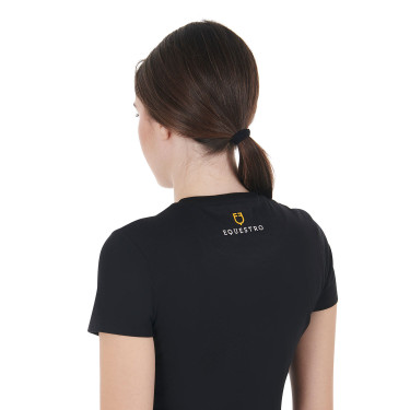 T-shirt Equestro em algodão para mulher Ride More Worry Less T-shirt Equestro em algodão para mulher Ride More Worry Less
